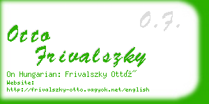 otto frivalszky business card